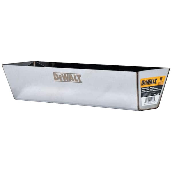 DEWALT 16 in. Stainless Steel Mud Pan with Curved Bottom