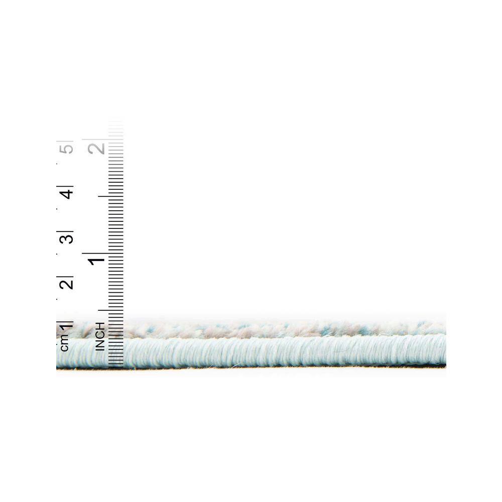 Blue Ombre Low Pile Stain-Resistant Area Rug, 7x10 ft