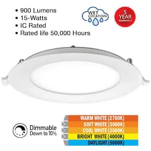 6 in. Canless Integrated LED Recessed Light Trim 650 Lumens Adjustable CCT New Construction Kitchen Remodel (24-Pack)