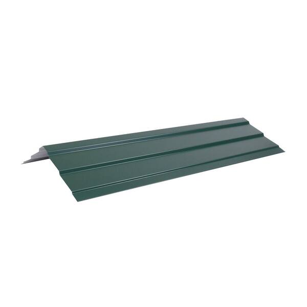 Fabral Shelterguard AR3 14 in. x 10-1/2 ft. Steel Ridge Cap Flashing Evergreen-4849612875 - The Home Depot