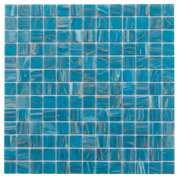 Apollo Tile Celestial Glossy Blue 12 in. x 12 in. Glass Mosaic Wall and Floor Tile (20 sq. ft./case) (20-pack)