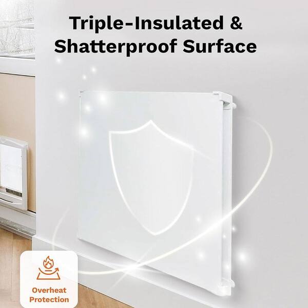Ahfiwaso - 400-Watt Energy Efficient Electric Space Heater with Heat Guard and Wall Mount Kit for 160 sq. ft. Room