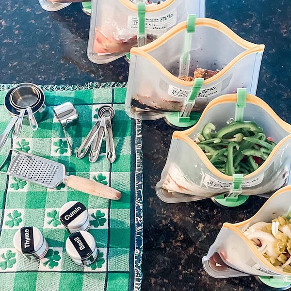 JFVKAF Baggy Rack Holder for Food Prep, Plastic Freezer & Ziplock