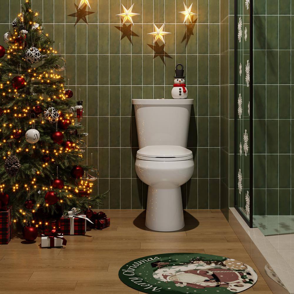 White Round Dual Flush High Efficiency Free Standing Toilet