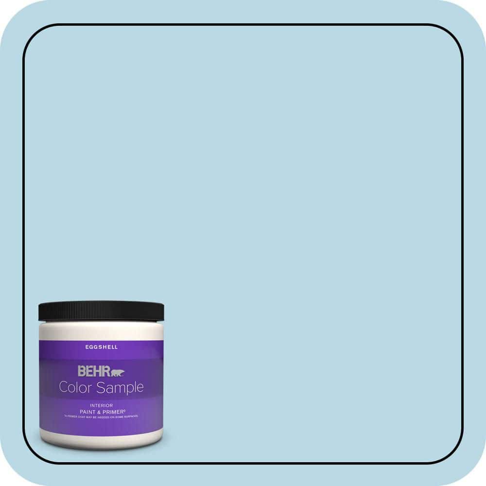 8 oz. #M490-1 Breezy Blue Eggshell Enamel Interior Paint & Primer Color Sample price history on PriceWatchPro