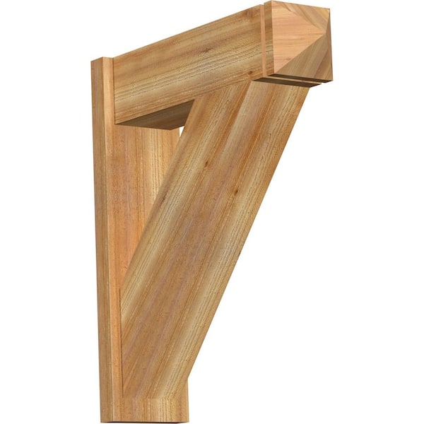 Ekena Millwork 8 in. x 32 in. x 28 in. Traditional Arts and Crafts Rough Sawn Western Red Cedar Outlooker
