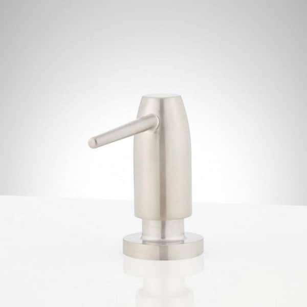 SIGNATURE HARDWARE Contemporary Sink Mount Soap Dispenser in Stainless Steel