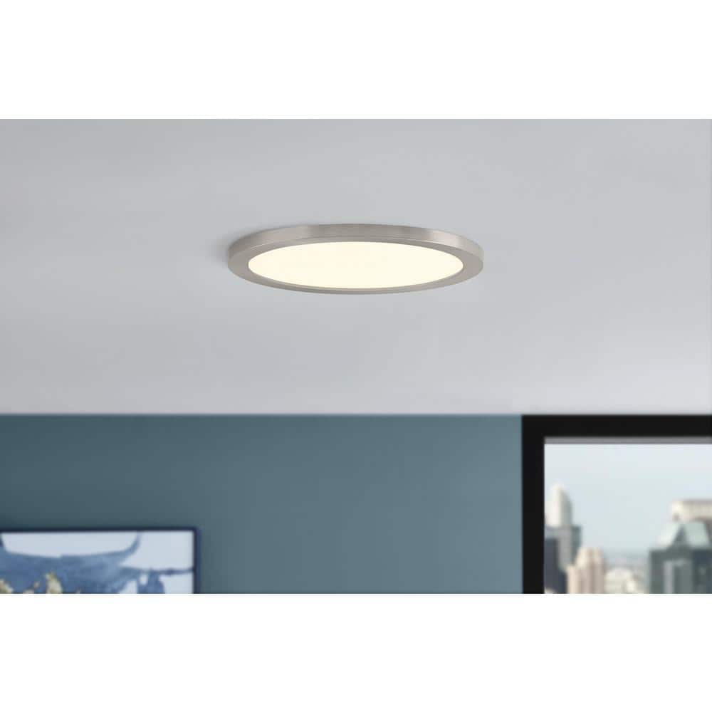 15 in. Brushed Nickel New Ultra-Low Profile Integrated LED Flush Mount 5CCT (2-Pack) price history on PriceWatchPro