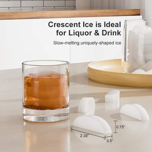 15 in. Freestanding/Built-In Ice Maker in Stainless Steel, 22 lbs. / Day Crescent Ice, 22 lbs. Storage, Reversible Door