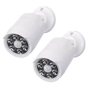 PIR 100-Lumens 90-Degree White Motion Activated Integrated LED Outdoor Spot Light (2-Pack)