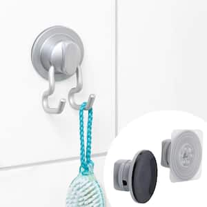 NeverRust Power Grip Pro Adhesive or Suction Mount Aluminum Razor Holder or Shower Storage Hook in Satin Chrome