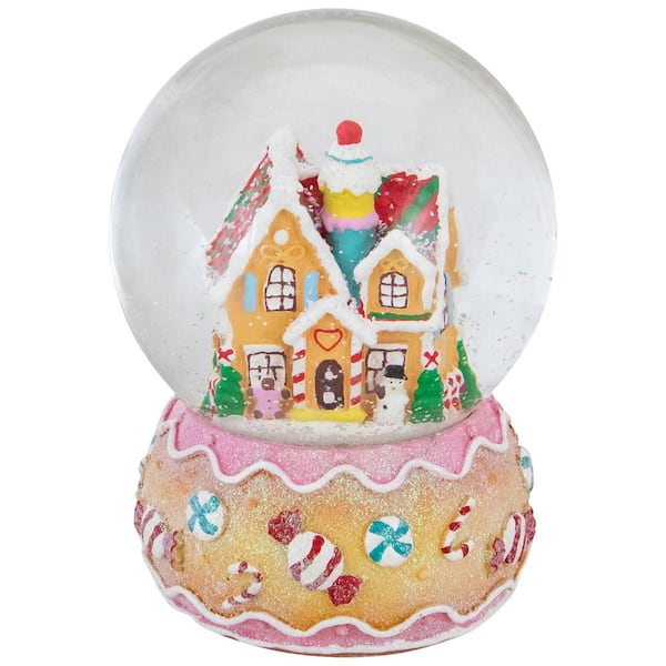 Northlight 6.5 in. Musical Gingerbread House Christmas Snow Globe