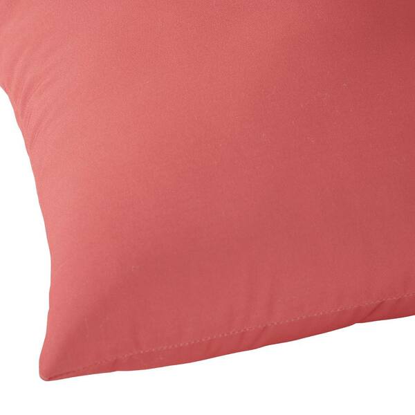solid coral throw pillows