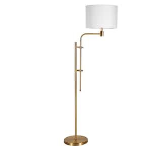 Polly 71-1/2 in. Brass Height Adjustable Floor Lamp
