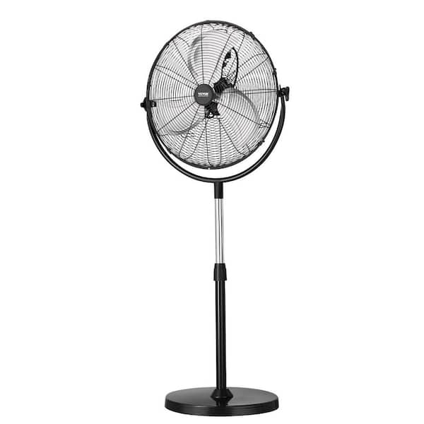 Industrial Pedestal Fan, 20 In. Standing Fan with 46.9 to 59.6 In. Adjustable Height, Floor Fans with 3Adjustable Speeds