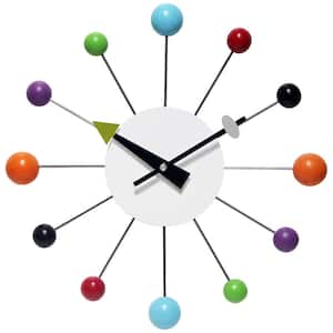 Multi-Color Orb Spoke Wall Clock