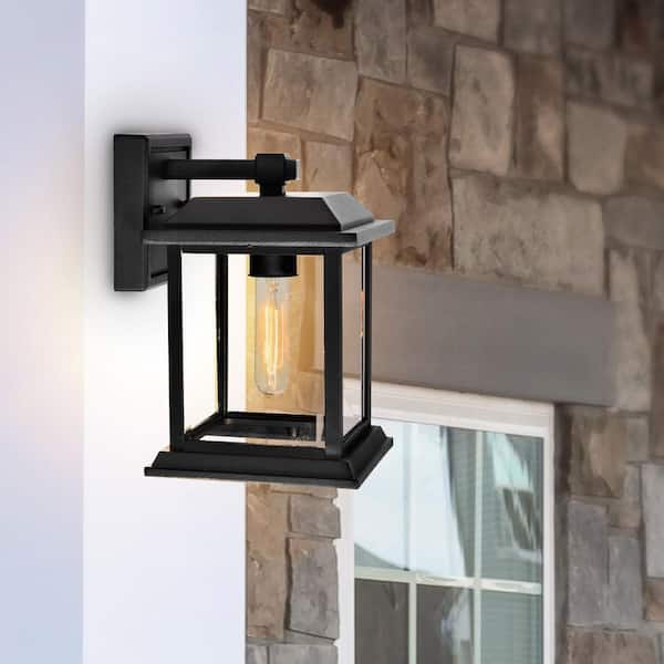 Blackbridge 1 Light Outdoor Black Wall Lantern