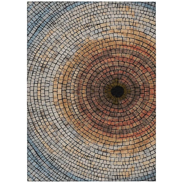 Chantille Machine Washable Indoor/Outdoor Abstract ACN2524 Copper 3 ft. x 4 ft. Area Rug