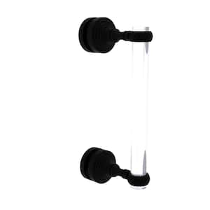 Pacific Grove 8 in. Single Side Shower Door Pull with Twisted Accents in Matte Black
