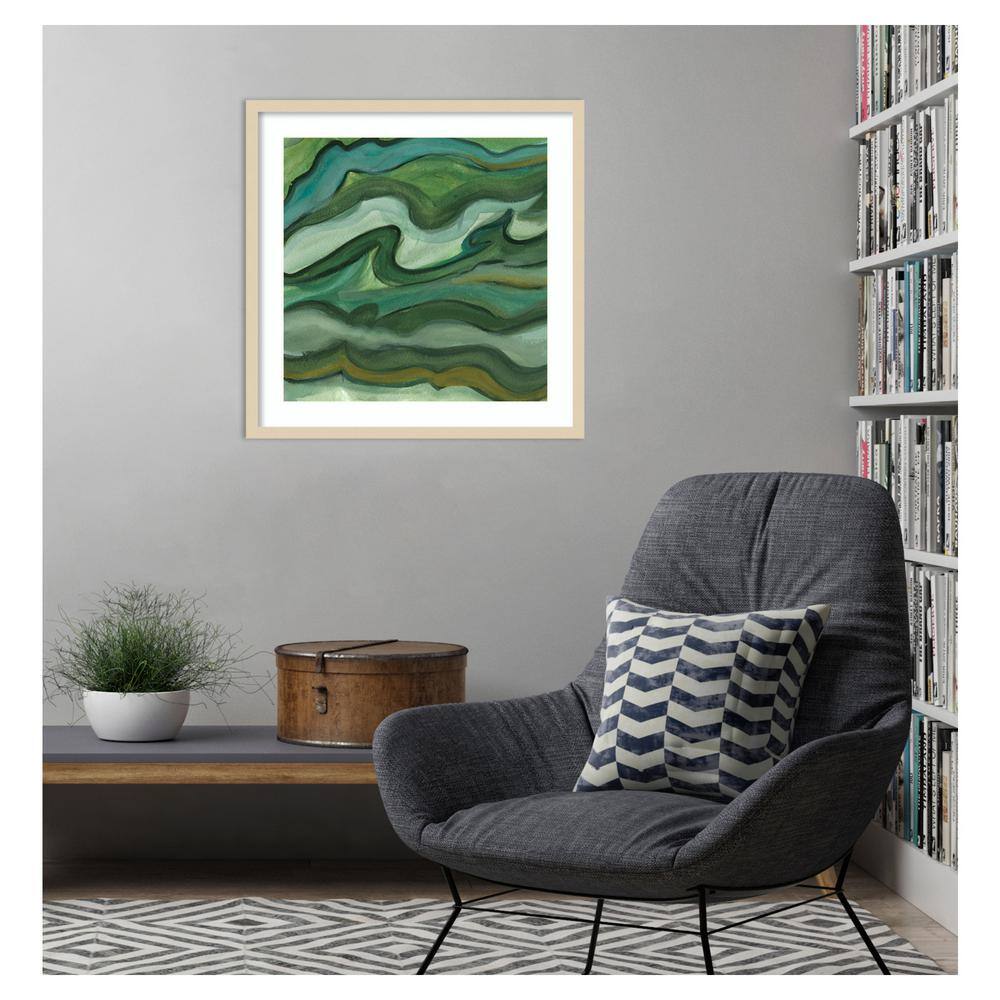 Sea Kelp II Green Abstract Framed Wall Art Print