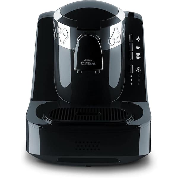 Automatic 2 Cup Black/ Chrome Turkish Coffee Maker