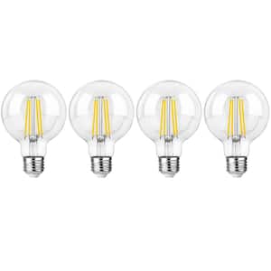 60-Watt Equivalent Dimmable LED Edison Bulbs 800 Lumens, G25 LED Filament Light Bulbs E26 Base, 3000K Soft White(4-Pack)