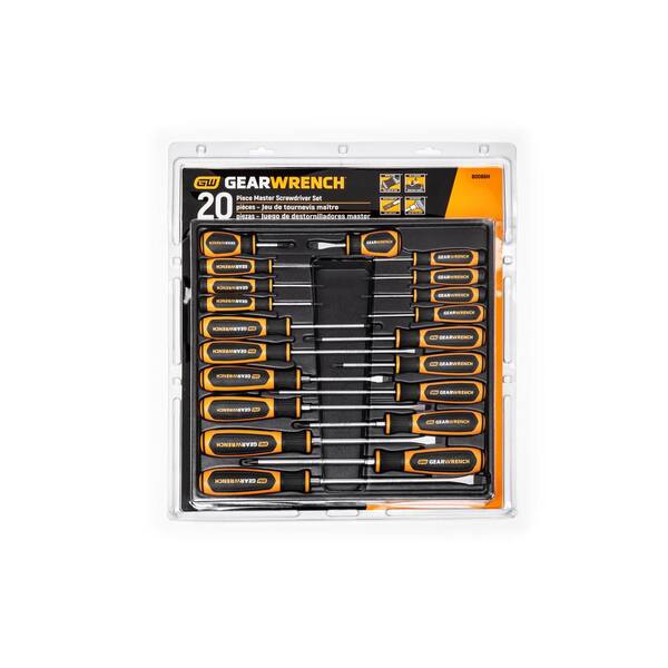 GEARWRENCH 20 Pc. Phillips/Slotted/Torx Dual Material Screwdriver