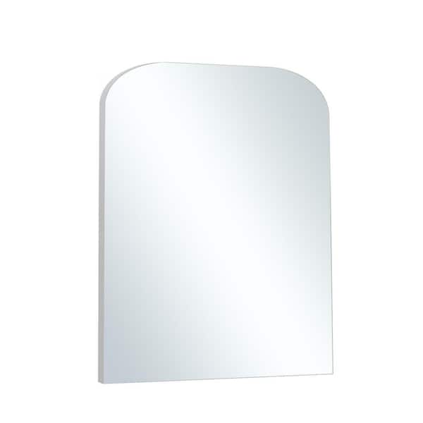 Dovelina 24 in. W x 32 in. H Modern Rectangle Metal Frame Silver Wall Decorative Mirror