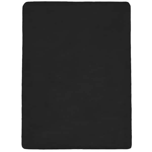 Black 8 ft. x 10 ft. Fluffy Fuzzy Faux Fur Rug Plush Cozy Furry Rug Large Rug Area Rug