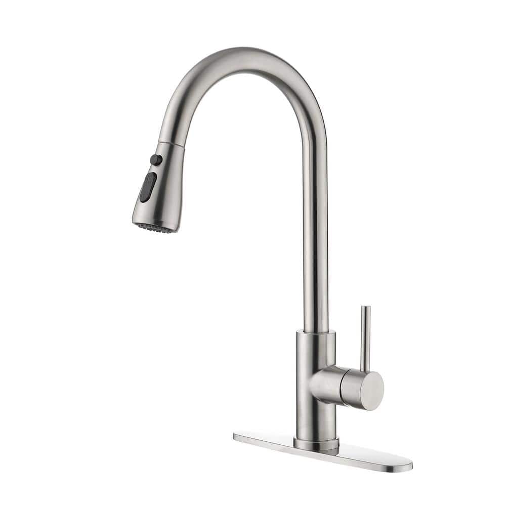 Tahanbath Single Handle Kitchen Sink Faucet with Pull Out Sprayer