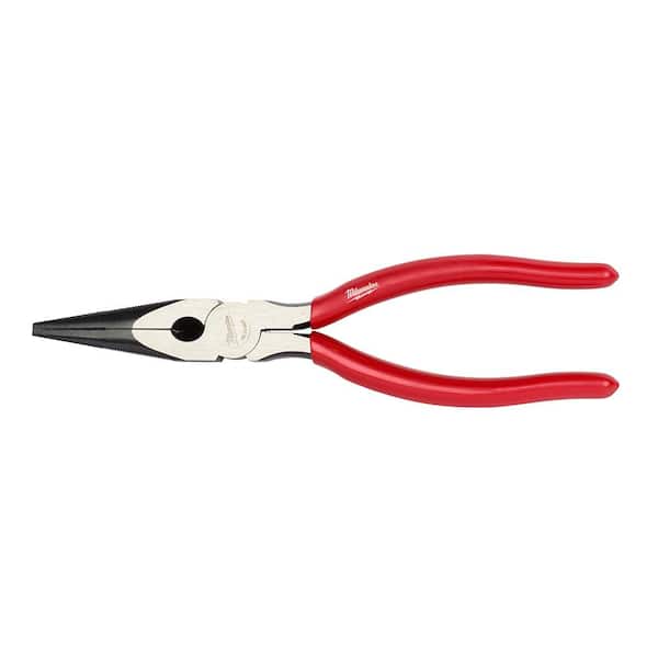 Milwaukee 8 in. Dipped Grip Long Needle Nose Pliers 48-22-6501