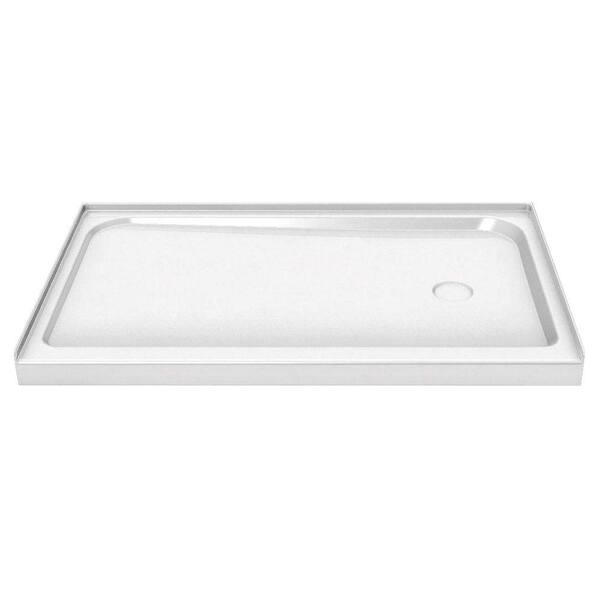 MAAX 60 in. x 30 in. Single Threshold Shower Base with Right Drain in White