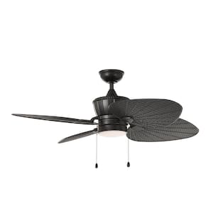 Pompeo 52 in. Integrated LED Indoor/Outdoor Natural Iron Ceiling Fan with Light Kit