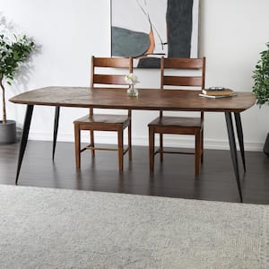 Brown Modern Live Edge Wood 84 in. 4-Legs Dining Table (6-Seater)