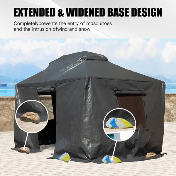 10 x 14 ft. Winter Storage Cover for Hardtop Gazebo LGMF1597-C-G-D