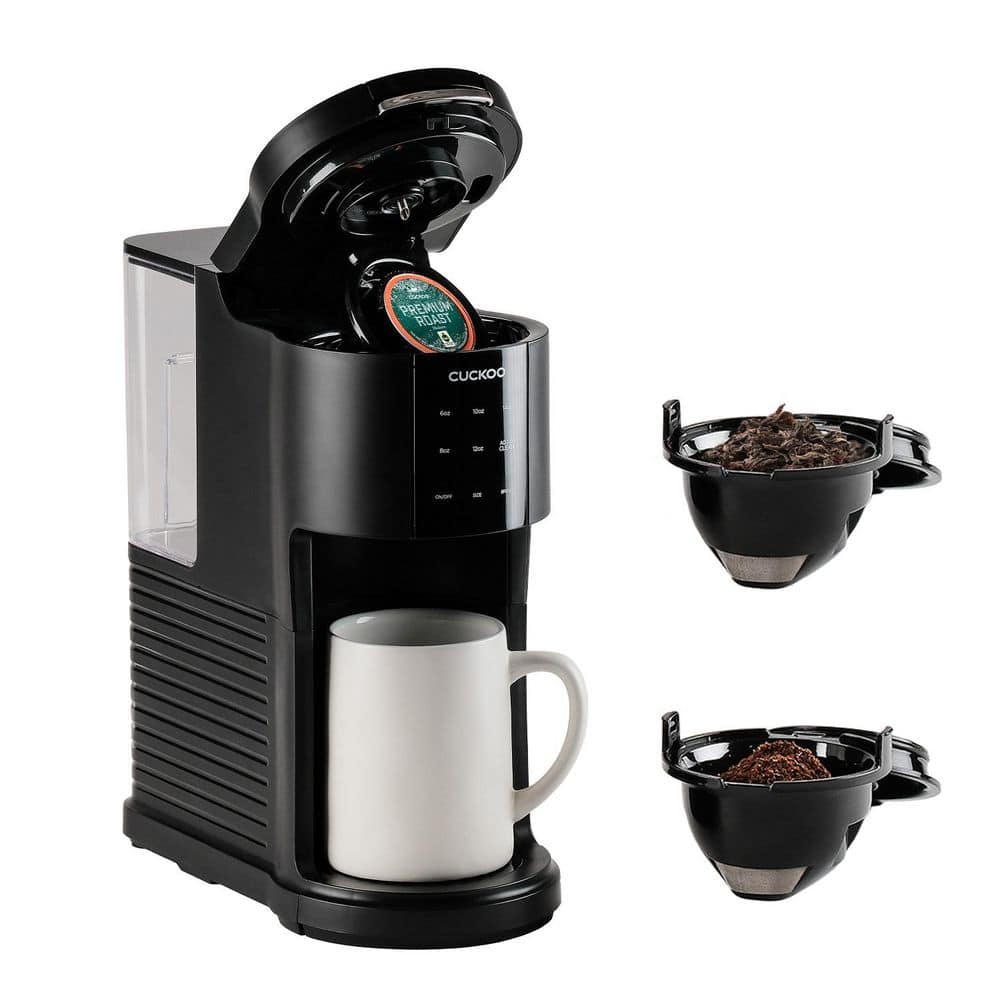 Cuckoo Electronics CCM-AK011B CUCKOO Electric 3-in-1 Coffee Maker Uses Ground Coffee/ K-Cup Pod / Loose Tea Leaves Single Serve Coffee Brewer and Tea Maker (CCM-AK011B)