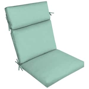 21 in. x 20 in. Aqua Leala Outdoor Dining Chair Cushion