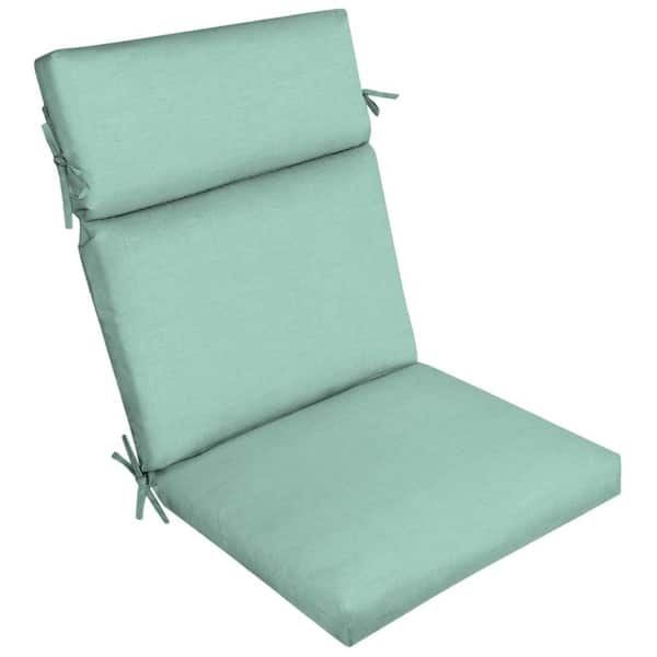 ARDEN SELECTIONS 21 in. x 20 in. Aqua Leala Outdoor Dining Chair Cushion