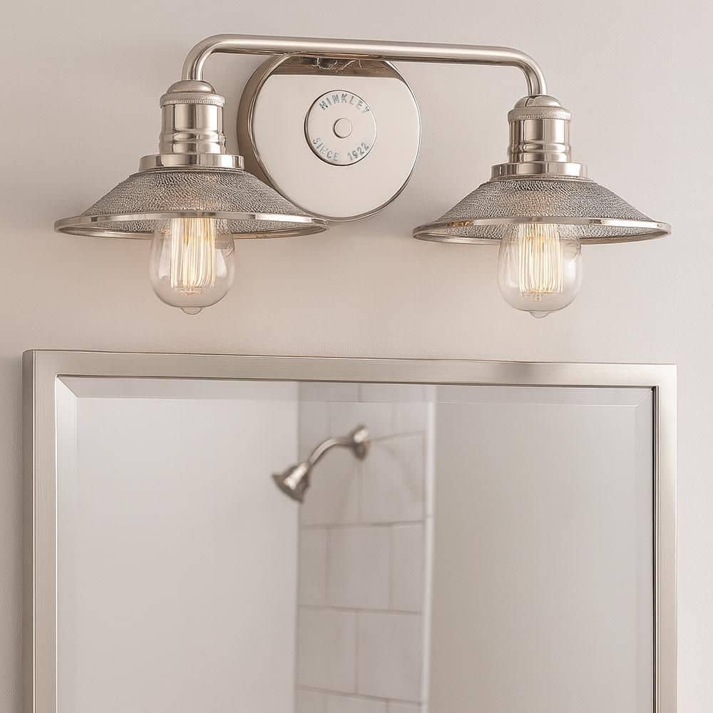 RIGBY 19 in. 2-Lights Polished Nickel Vanity Light price history on PriceWatchPro