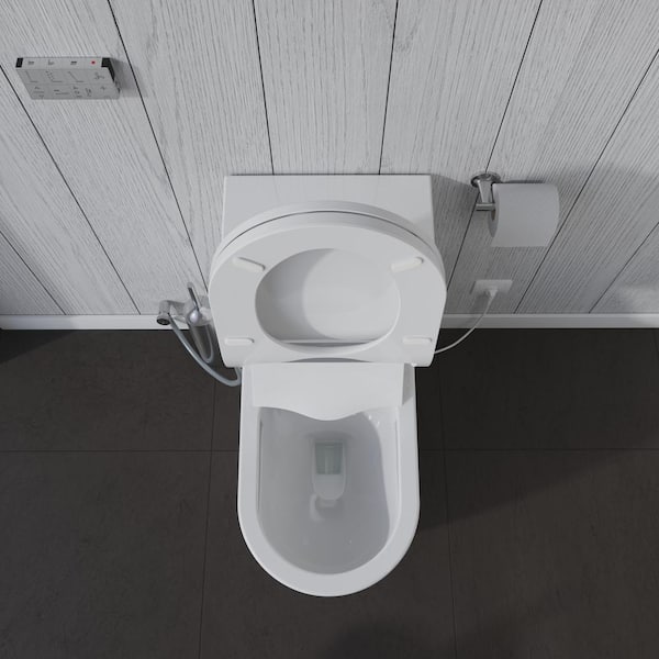 Duravit 1-Piece 1.28 GPF Single Flush Elongated Toilet in White