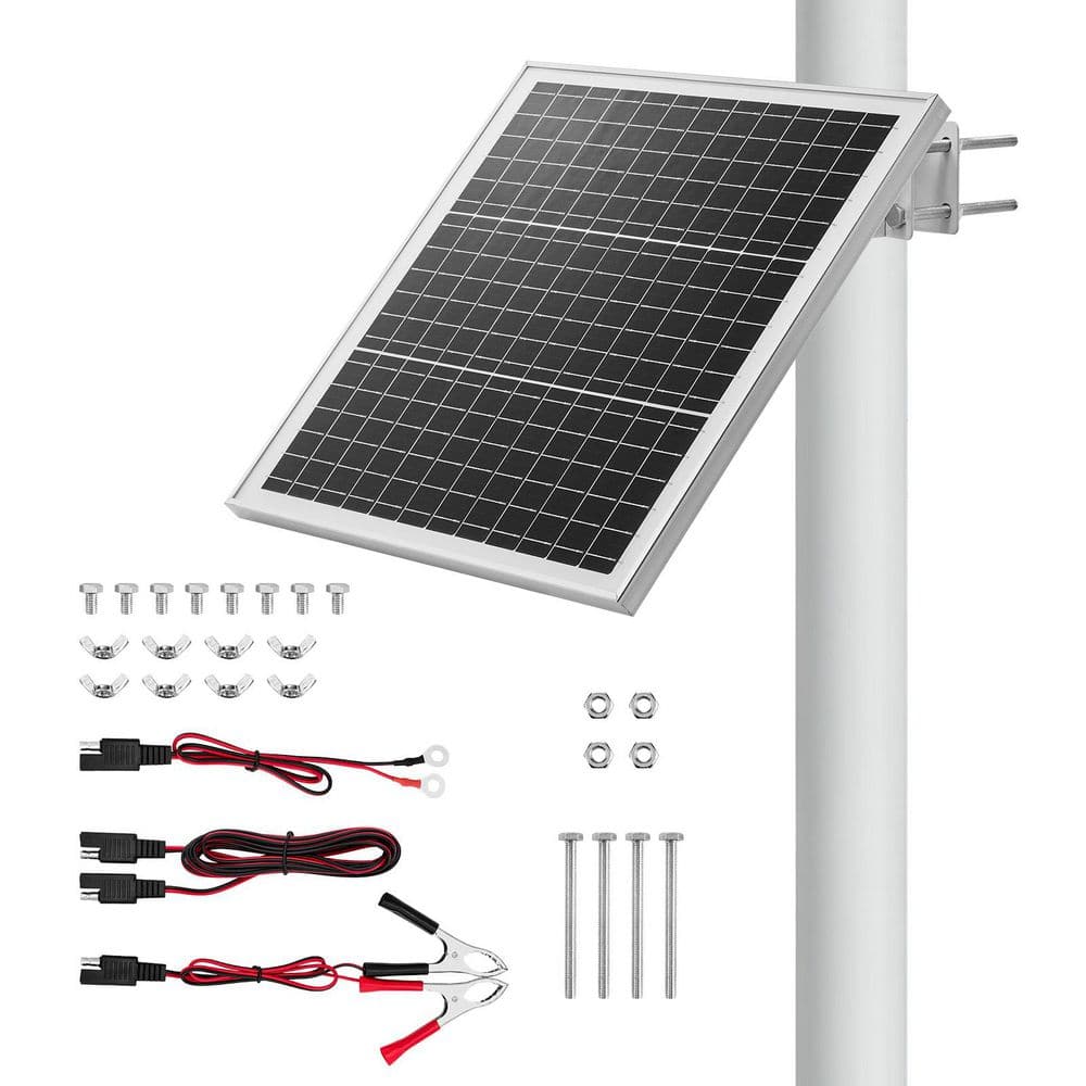 VEVOR 20W 12V Monocrystalline Solar Panel Battery Charger, Solar