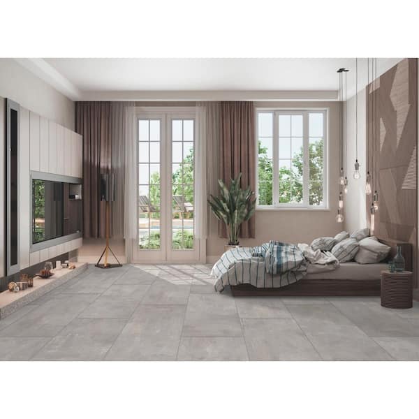 Florida Tile Home Collection Crete Gray Matte 24 in. x 48 in