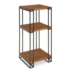 Lintz 12 in. Brown Square Wood End Table