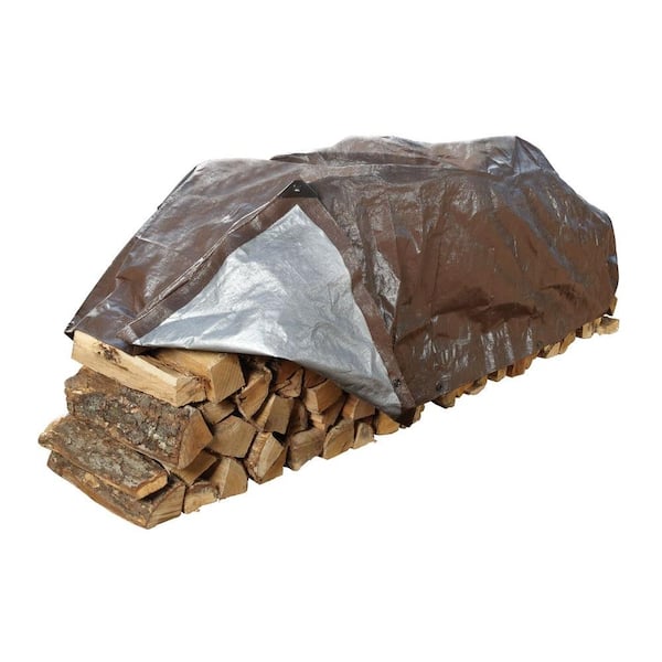 Everbilt 8 ft. x 10 ft. Brown and Silver Heavy Duty Tarp KSHD0810