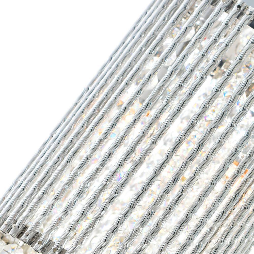 Claire Chrome Finish Crystal Mini Drum Pendant Light