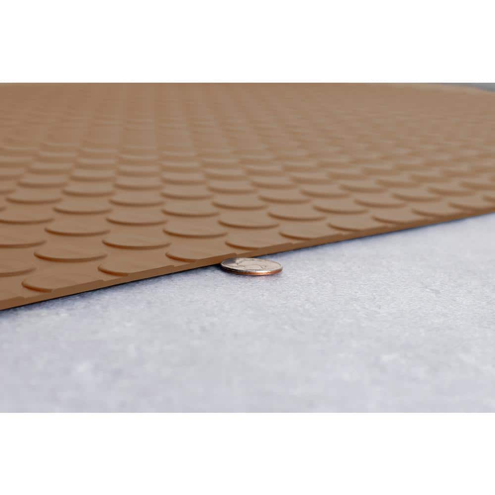 Sandstone Raised Coin Pattern Vinyl Garage Flooring Mat, 7.5 ft. x 17 ft.