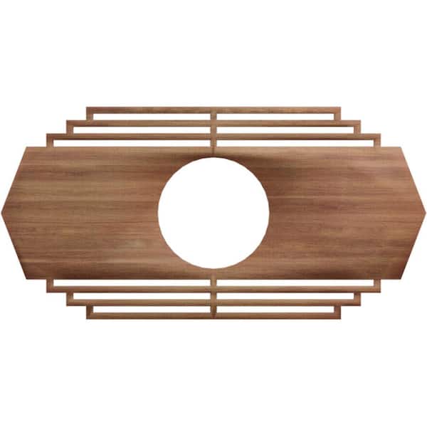 Ekena Millwork 0.25 in. x 26 in. x 13 in. Wood (Walnut) Medallion Moulding