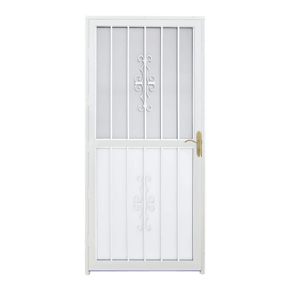 Grisham 36 in. x 80 in. 301 Series White Prehung Guardian Steel