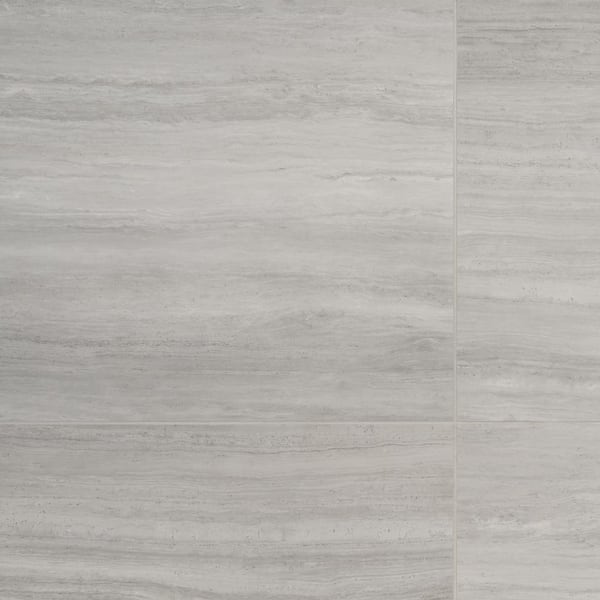 Atlanta Grigio 23.45 in. x 47.07 in. Matte Travertine Look Porcelain Floor and Wall Tile (15.50 sq. ft./Case)
