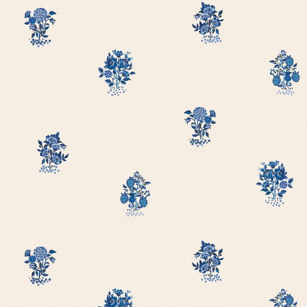 Kingdom Posey Blue Wallpaper Sample